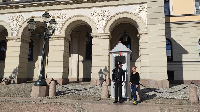 cambio de guardia en el Palacio Real de Oslo